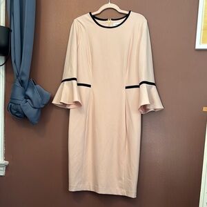 Elegant Pink Dress with Black Accents